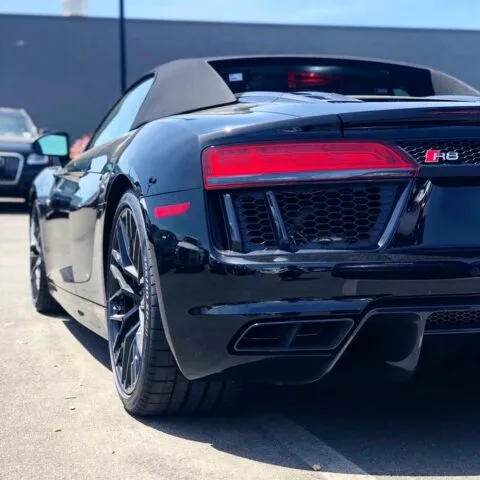 Audi R8 Spyder Black PPF Rear Taillight Diffuser Detail