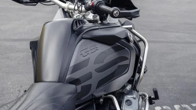 BMW R1250 GS Adventure Matte Black Vinyl Wrap Tank Detail
