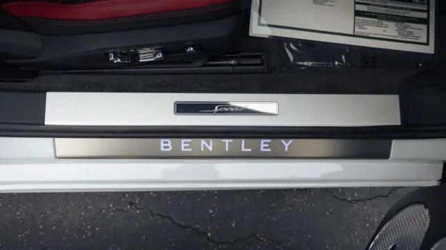 Bentley Continental GTC Speed Illuminated Door Sill Badge Detail