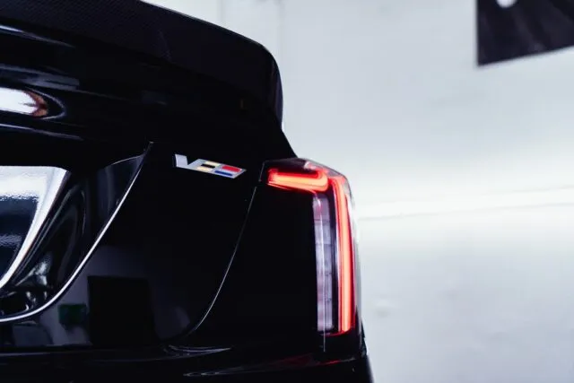 Cadillac CT5 V Blackwing Gloss Black PPF V Series Taillight Carbon Spoiler Detail WrapLabs Shop
