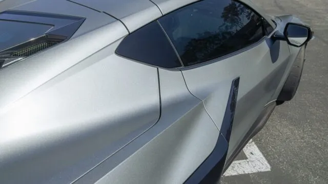 Corvette Z06 Satin Grey PPF Roof Quarter Panel Window Tint Detail