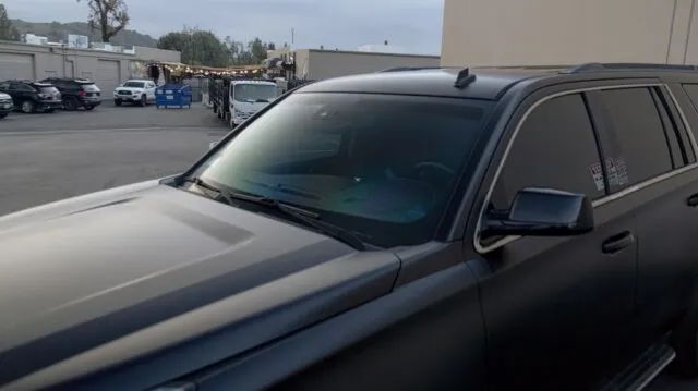 GMC Yukon Matte Black Vinyl Wrap Side Profile