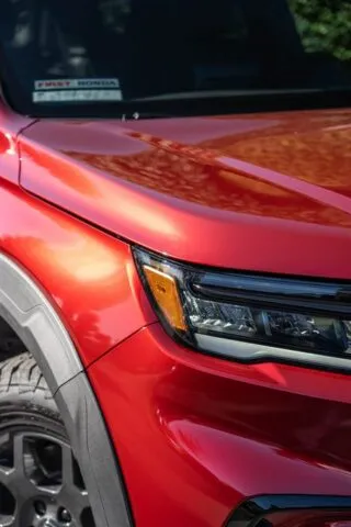 Honda Pilot TrailSport Red Orange PPF Front Headlight Detail
