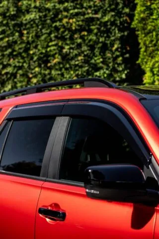Honda Pilot TrailSport Red Orange PPF Window Visor Roof Rail Detail