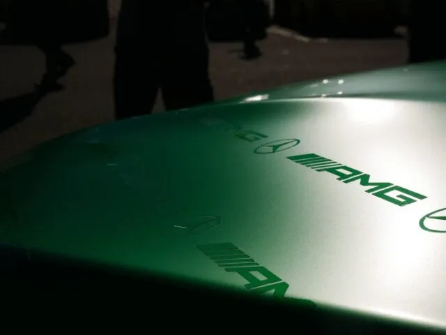 Mercedes-AMG GLE 63 S Coupe Metallic Green Vinyl Wrap Hood AMG Graphic Detail, by Wrap Labs, Westlake Village