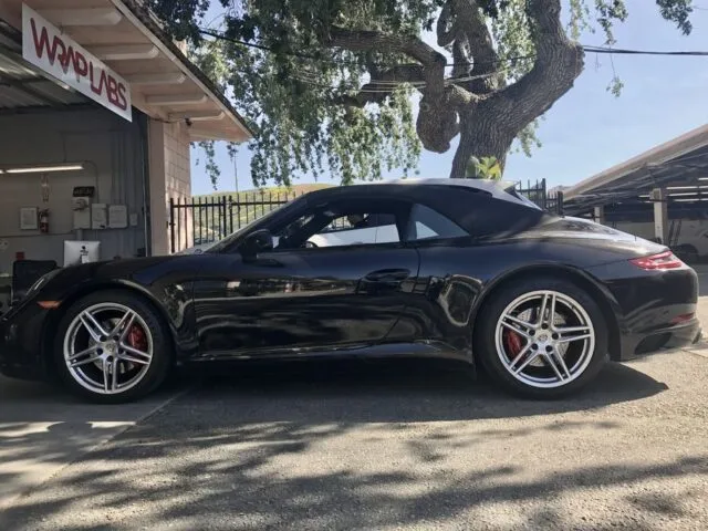 Jaguar F Type R Dynamic Green Vinyl Wrap Hood Headlight Detail, by Wrap Labs, Westlake Village
