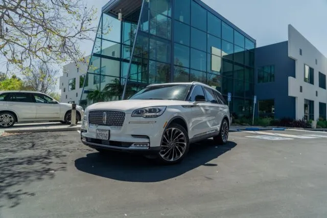 Lincoln Aviator White Paint Protection Film Front 3Quarter, by Wrap Labs, Westlake Village