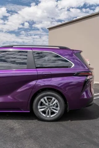 Toyota Sienna Purple Color Paint Protection Film Rear Quarter Detail
