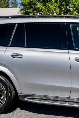 Mercedes-Benz GLS Silver Side Profile Rear Door Detail