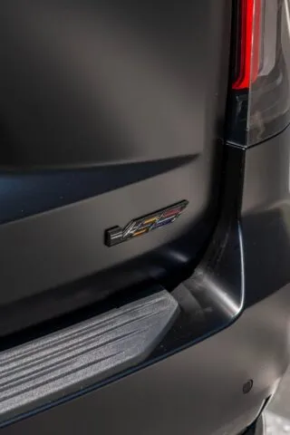 Cadillac Escalade V Dark Grey V Badge Rear Quarter Detail