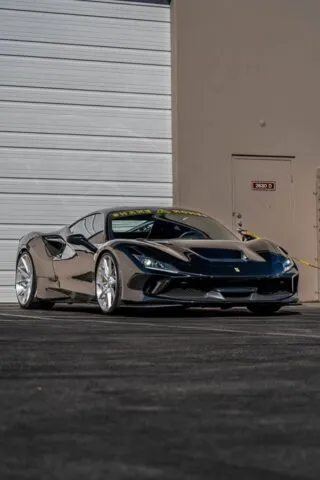 Ferrari F8 Tributo Gloss Black Front 3 4