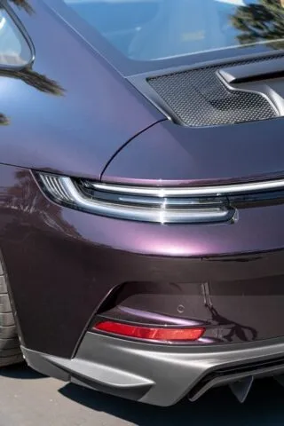 Porsche 911 GT3 Touring Purple Color Shift Rear Quarter Taillight Detail
