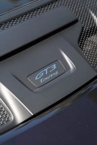 Porsche 911 GT3 Touring Engine Cover Badge Detail