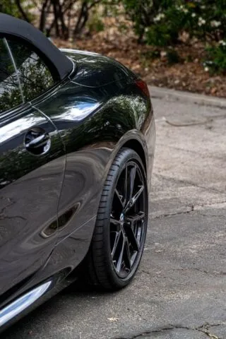 BMW 8 Series Convertible Dark Grey Rear Quarter And Wheel Detail, by Wrap Labs, Westlake Village