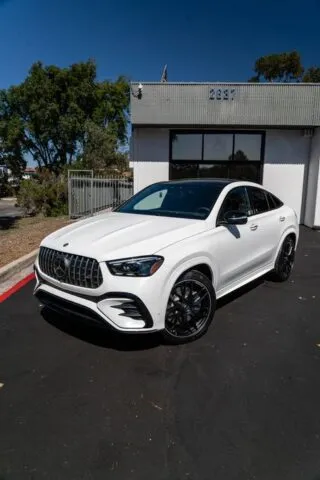 Mercedes-Benz AMG GLE Coupe White Front 3 4 Outside Shop