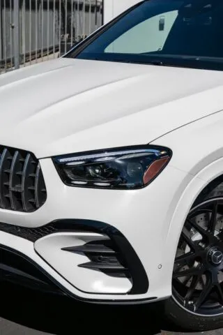 Mercedes-Benz AMG GLE Coupe White Headlight And Front Bumper Detail