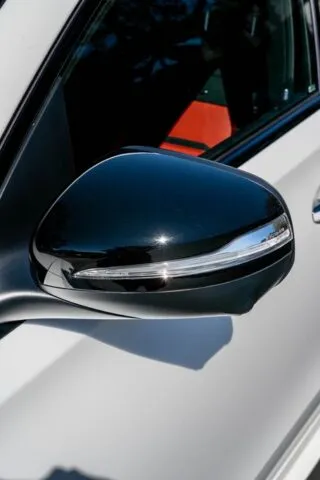 Mercedes-Benz AMG GLE Coupe White Gloss Black Mirror Cap Detail