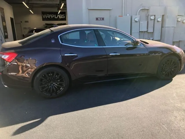 Maserati Ghibli Deep Purple PPF Side Profile WrapLabs Shop, by Wrap Labs, Westlake Village