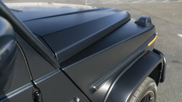 Mercedes AMG G63 Matte Grey PPF Hood Fender Detail