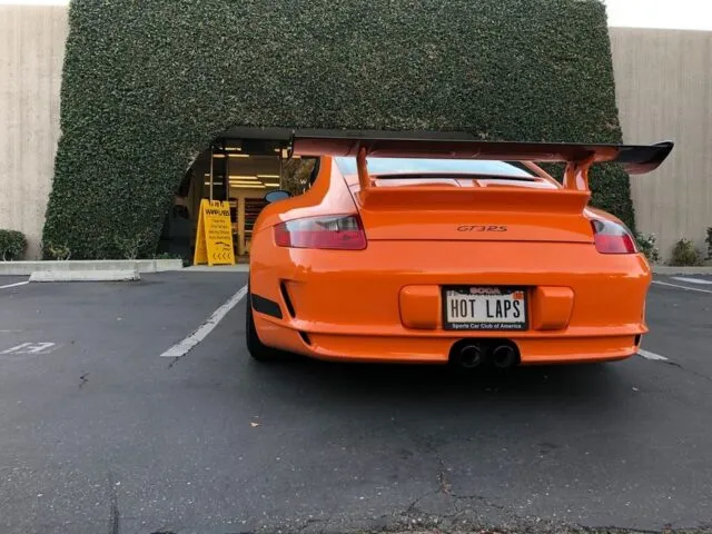 Porsche 911 GT3 RS Orange Vinyl Wrap Rear Wing WrapLabs Shop
