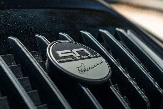 Porsche 911 Targa 4S Black Porsche Design 50th Anniversary Badge Detail
