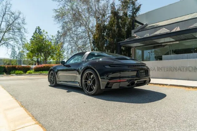 Porsche 911 Targa 4S Black Porsche Design 50th Anniversary Rear 3Quarter