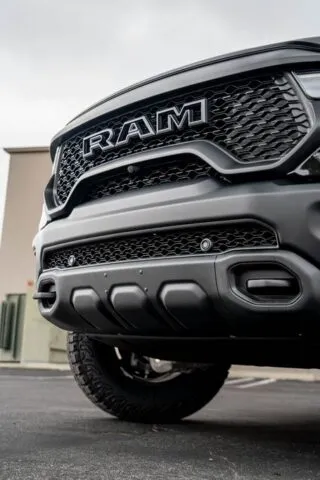 Ram TRX Black Vinyl Wrap RAM Grille Front Detail