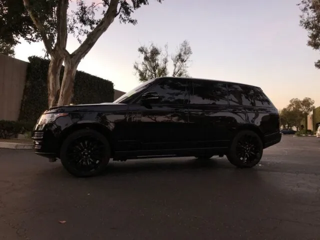Range Rover Full Size Black PPF Side Profile Sunset