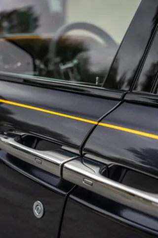 Rolls Royce Cullinan Black Badge Graphite Yellow Accent PPF Pinstripe Door Handle Detail
