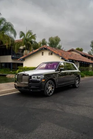 Rolls Royce Cullinan Black Silver Two Tone Purple Interior CPF Full Car Street