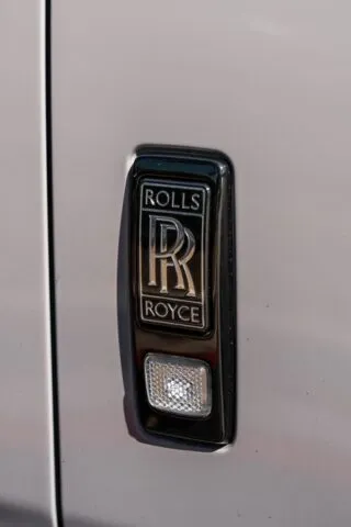 Rolls Royce Cullinan White PPF RR Badge Door Detail