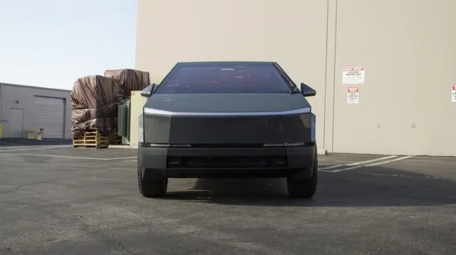 Tesla Cybertruck PPF Front Head On Parking Lot