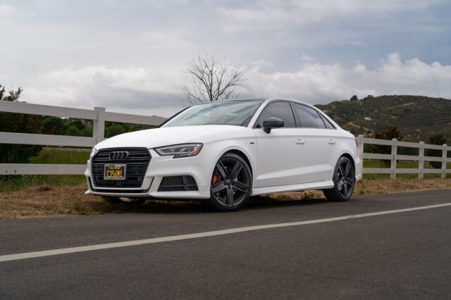 Audi A3 Gloss White Color Paint Protection Film Front 3 4 Countryside Road, by Wrap Labs, Westlake Village