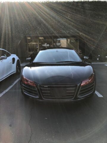 Audi R8 Gloss Black PPF Front WrapLabs Shop, by Wrap Labs, Westlake Village