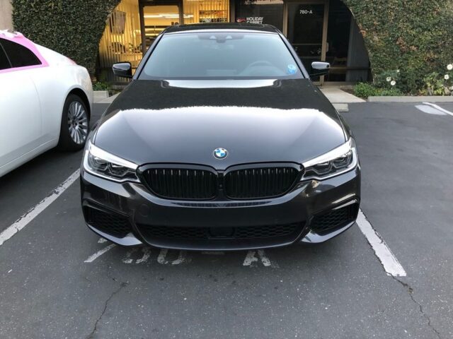 BMW 5 Series M550i Gloss Black PPF Front WrapLabs Shop, by Wrap Labs, Westlake Village