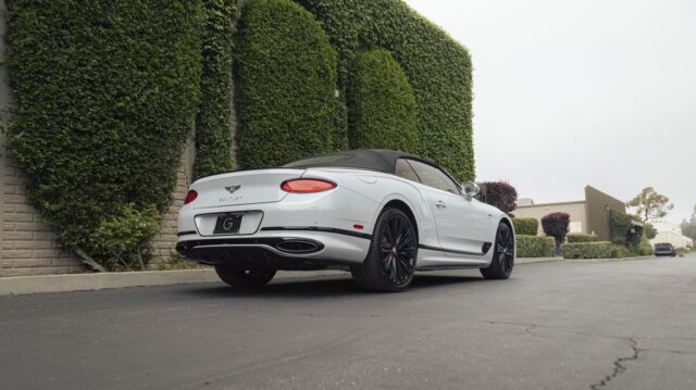 Bentley Continental GTC Speed White PPF Rear 3 4, by Wrap Labs, Westlake Village