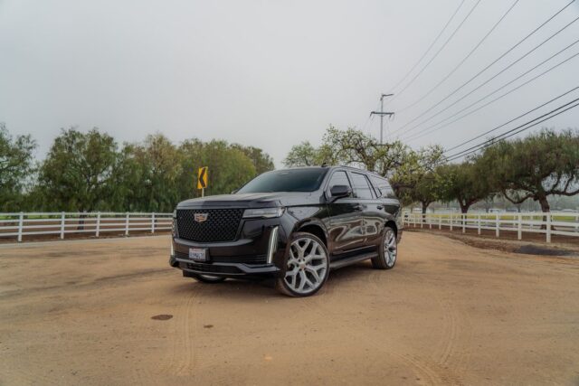 Cadillac Escalade Black Vinyl Wrap Front, by Wrap Labs, Westlake Village