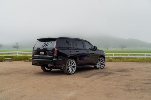 Cadillac Escalade Black Vinyl Wrap Rear, by Wrap Labs, Westlake Village