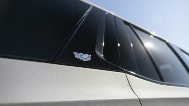 Cadillac Escalade Silver PPF Cadillac Badge Window Tint Detail, by Wrap Labs, Westlake Village