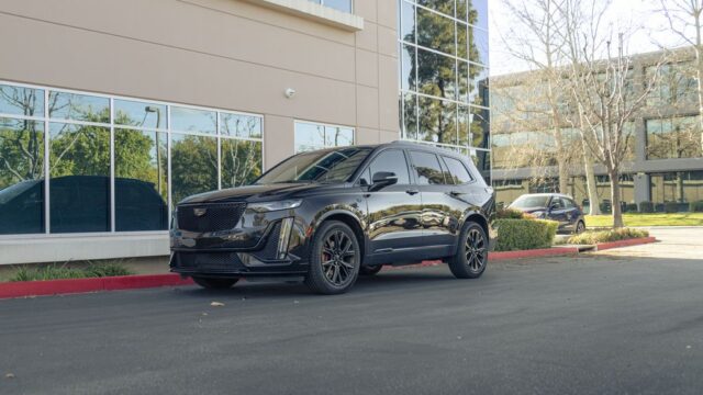 Cadillac XT6 Sport Gloss Black PPF Front 3Quarter, by Wrap Labs, Westlake Village