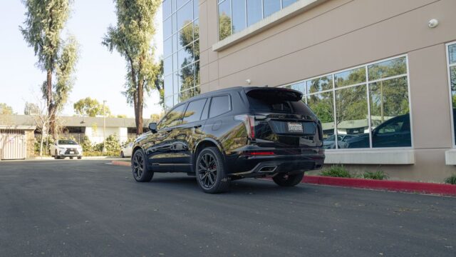 Cadillac XT6 Sport Gloss Black PPF Rear 3Quarter, by Wrap Labs, Westlake Village
