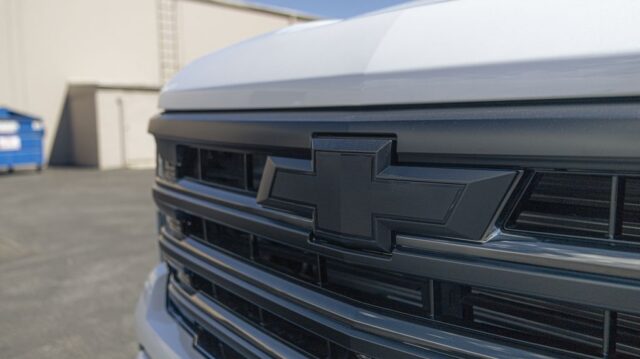 Chevrolet Silverado High Country White PPF Black Bowtie Grille Detail, by Wrap Labs, Westlake Village