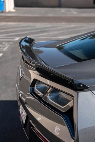 Corvette C8 Grey PPF Rear Spoiler Taillight Detail, by Wrap Labs, Westlake Village