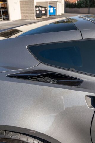 Corvette C8 Grey PPF Side Vent Quarter Panel Detail, by Wrap Labs, Westlake Village