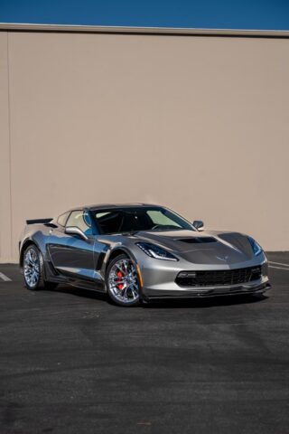 Corvette Z06 Grey PPF Front Side Chrome Wheels, by Wrap Labs, Westlake Village
