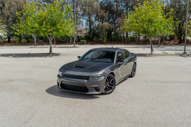 Dodge Charger Scat Pack Granite Gray PPF Front 3Quarter, by Wrap Labs, Westlake Village