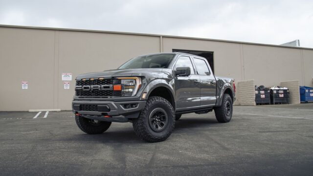 Ford F 150 Raptor Matte Grey PPF Full Car Front Three Quarter, by Wrap Labs, Westlake Village