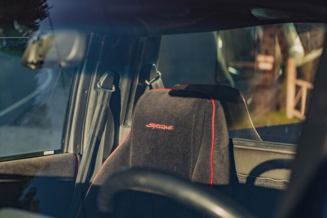 GMC Syclone Black Paint Protection Film Front Low Angle Golden Hour, by Wrap Labs, Westlake Village