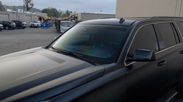 GMC Yukon Matte Black Vinyl Wrap Side Profile, by Wrap Labs, Westlake Village