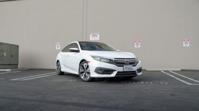 Honda Civic White PPF Full Car Front Three Quarter, by Wrap Labs, Westlake Village